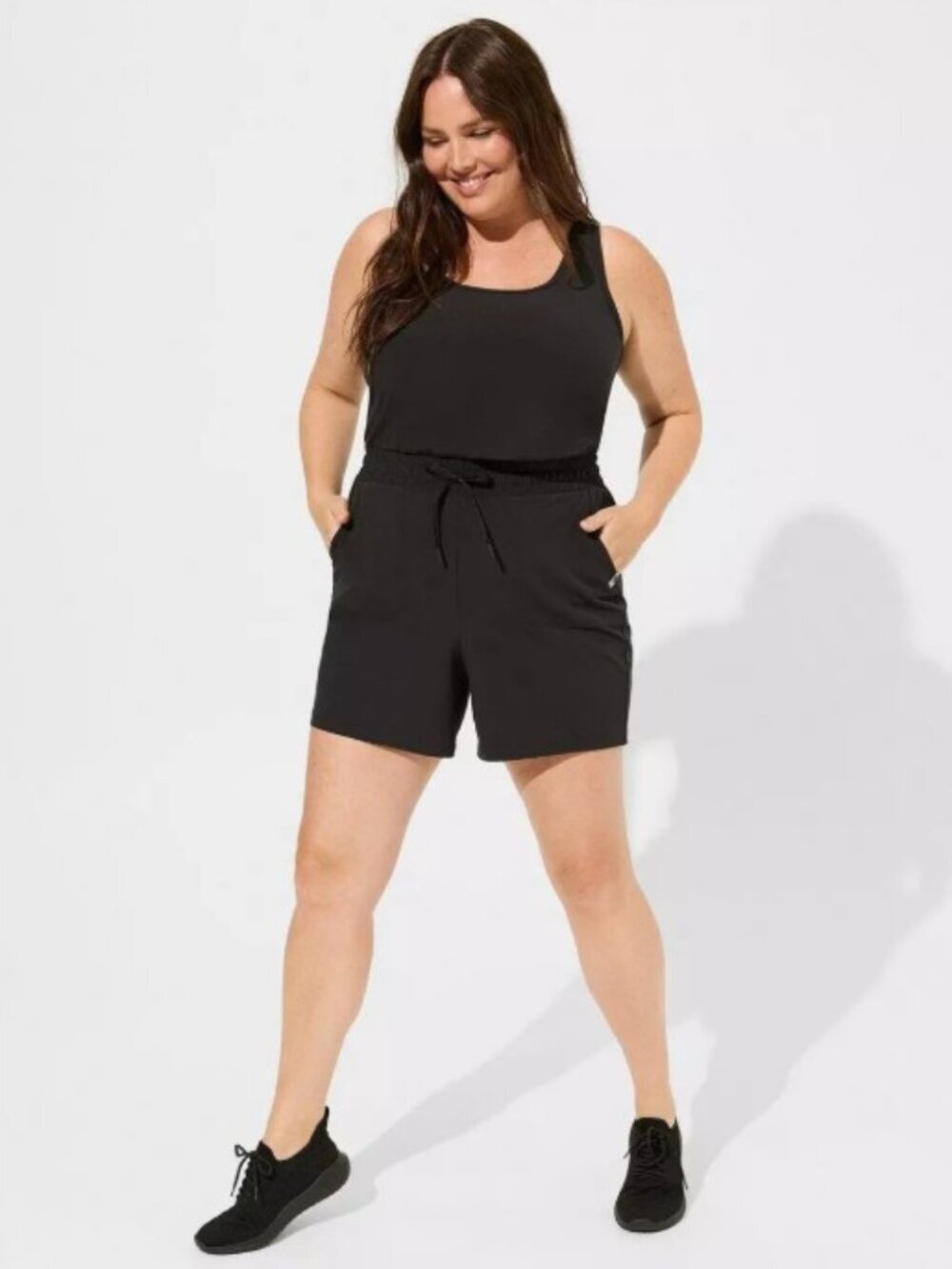Torrid Active Black Sleeveless Stretch Romper 3 3X 22/24